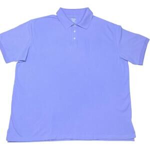 St John’s Bay Men's Polo Shirt Purple Size 3XLT NEW